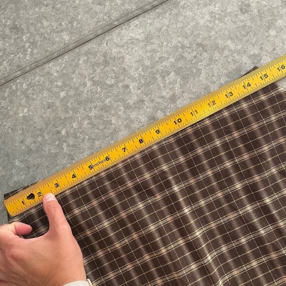 NWT Vintage Tracy Evans Plaid Schoolgirl 90s Y2K Mini Skirt 11 Large Brown Tan - Picture 8 of 12